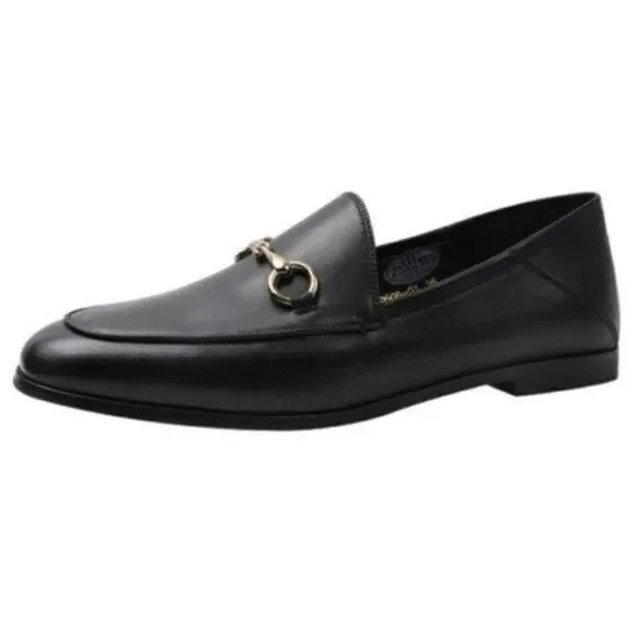 YirenYueji womans Black Lamb leather slip on Loafers double as mules EU 36 BoxH - Picture 2 of 8